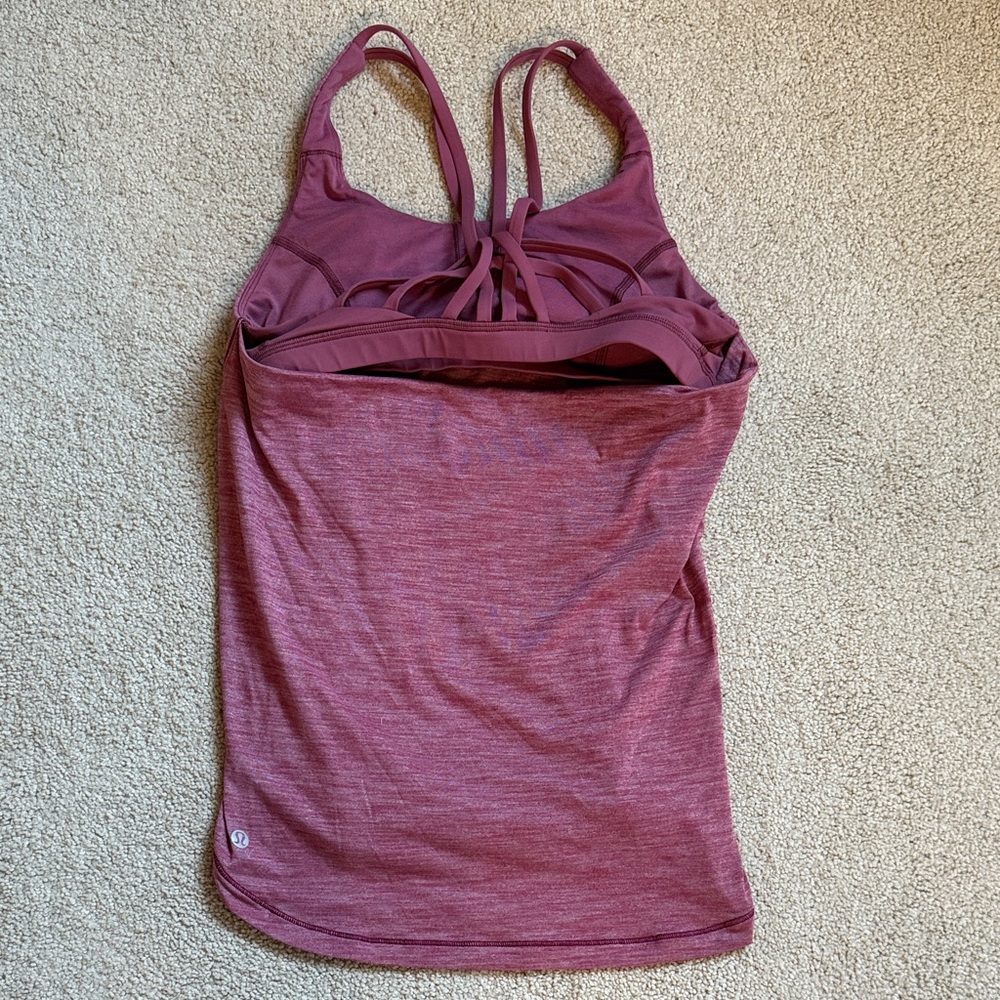 Lululemon strappy tank with built-in bra